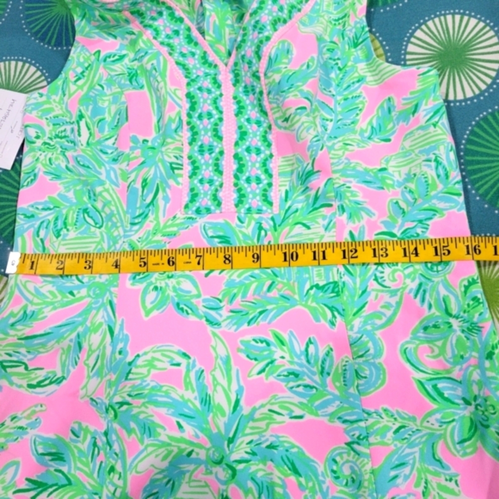 Lilly Pulitzer Vivian Stretch Shift Dress Pink Sand Paradise Size 6 - Picture 8 of 9